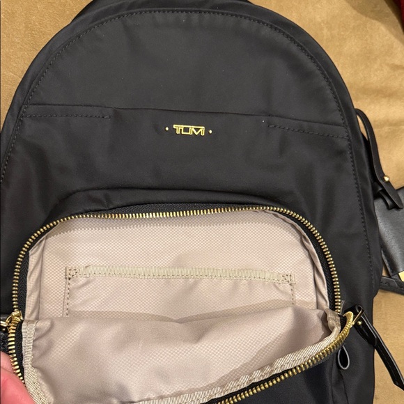 Tumi Women's Black Backpack with Gold Accents - Picture 6 of 6